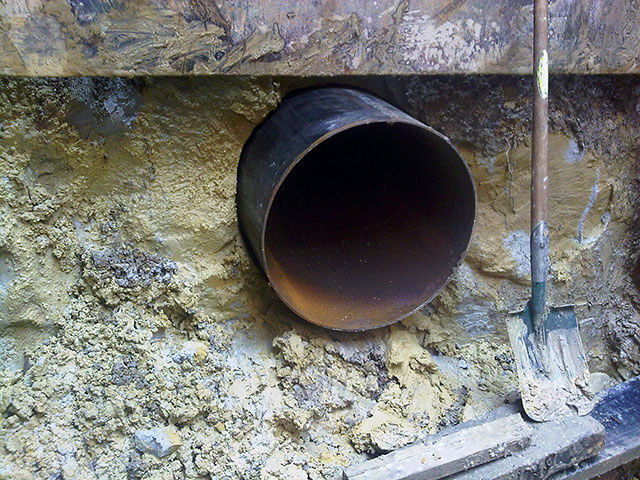 Steel casing can be installed using microtunnelling